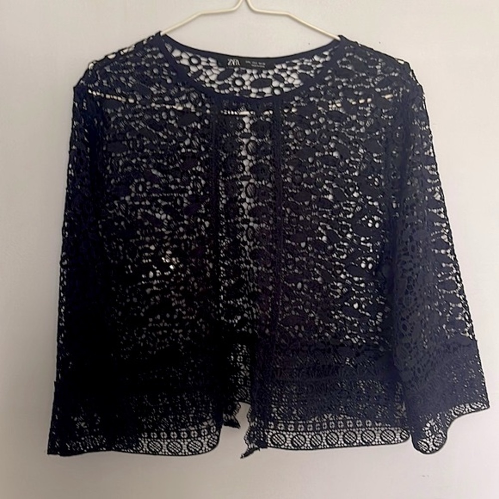 Zara navy lace jacket